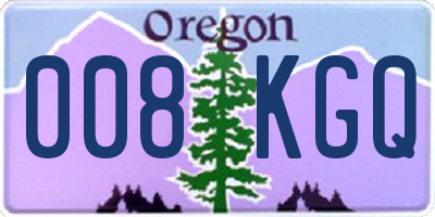 OR license plate 008KGQ