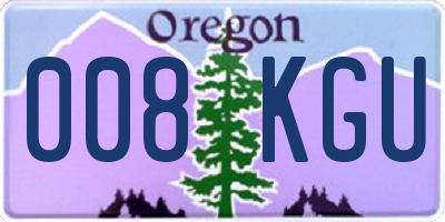OR license plate 008KGU