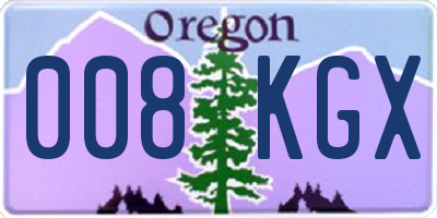 OR license plate 008KGX