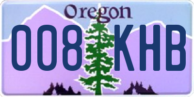 OR license plate 008KHB