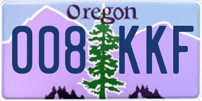 OR license plate 008KKF