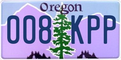 OR license plate 008KPP