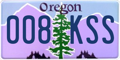 OR license plate 008KSS