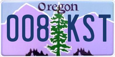 OR license plate 008KST