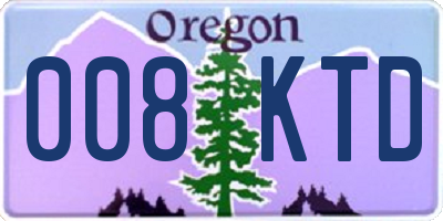 OR license plate 008KTD