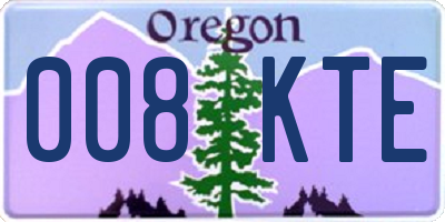 OR license plate 008KTE