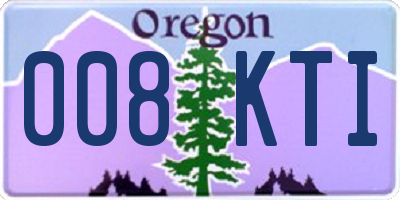 OR license plate 008KTI