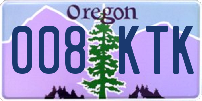 OR license plate 008KTK