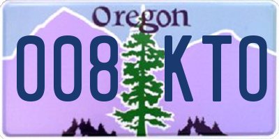 OR license plate 008KTO