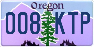 OR license plate 008KTP