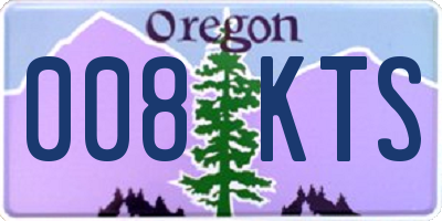 OR license plate 008KTS