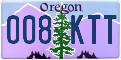 OR license plate 008KTT