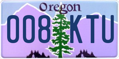 OR license plate 008KTU