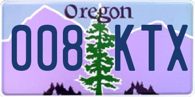 OR license plate 008KTX