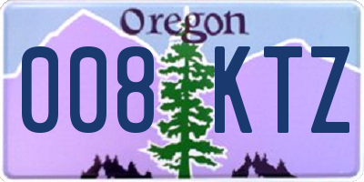 OR license plate 008KTZ