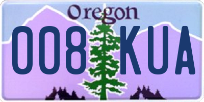 OR license plate 008KUA