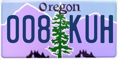 OR license plate 008KUH