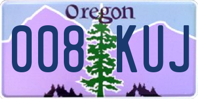 OR license plate 008KUJ