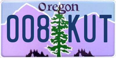 OR license plate 008KUT