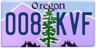 OR license plate 008KVF