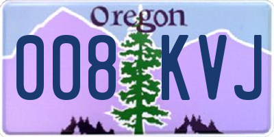 OR license plate 008KVJ