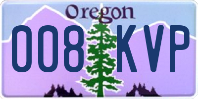 OR license plate 008KVP
