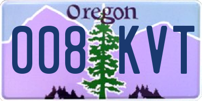 OR license plate 008KVT