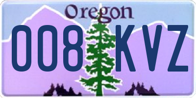 OR license plate 008KVZ