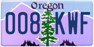 OR license plate 008KWF