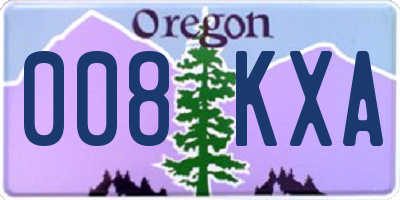 OR license plate 008KXA