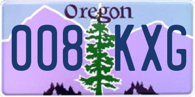 OR license plate 008KXG