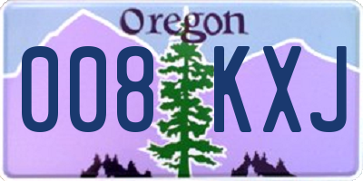 OR license plate 008KXJ