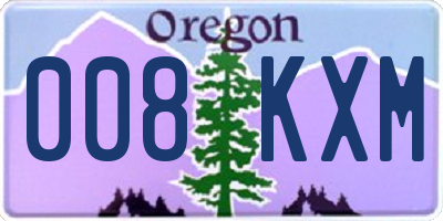 OR license plate 008KXM