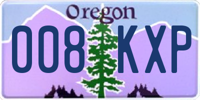 OR license plate 008KXP