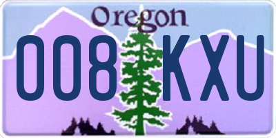 OR license plate 008KXU