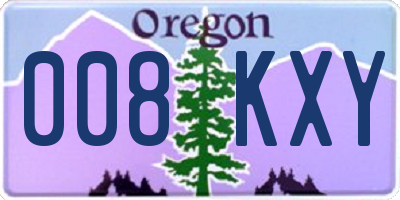 OR license plate 008KXY