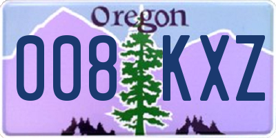 OR license plate 008KXZ