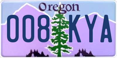 OR license plate 008KYA