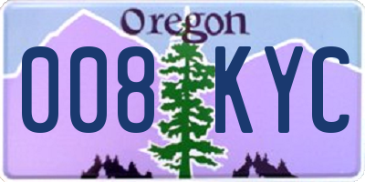 OR license plate 008KYC