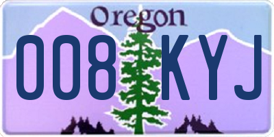OR license plate 008KYJ