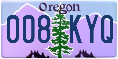 OR license plate 008KYQ