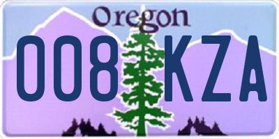 OR license plate 008KZA