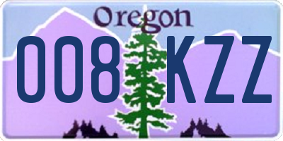OR license plate 008KZZ