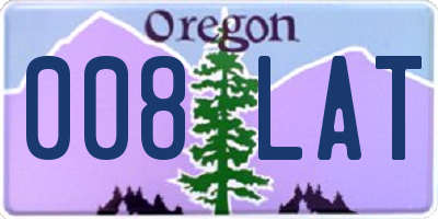 OR license plate 008LAT
