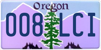 OR license plate 008LCI