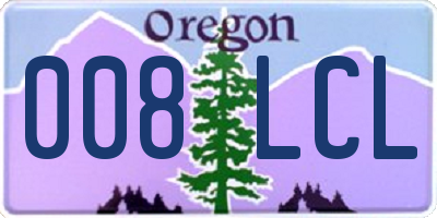 OR license plate 008LCL