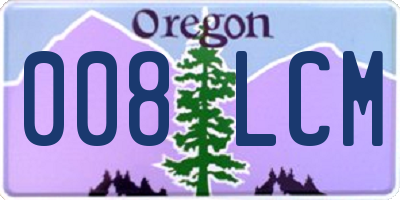 OR license plate 008LCM
