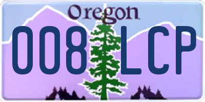 OR license plate 008LCP