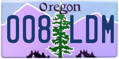 OR license plate 008LDM