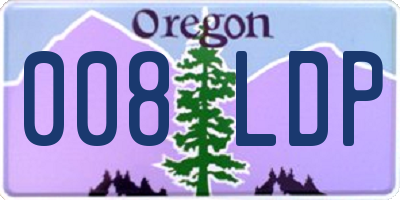 OR license plate 008LDP